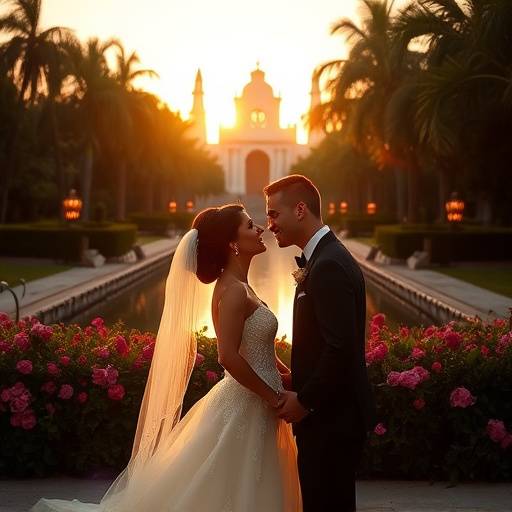 Weddings in Miami are so much fun, here is a picture that captures a wedding in Vizcaya Gardens